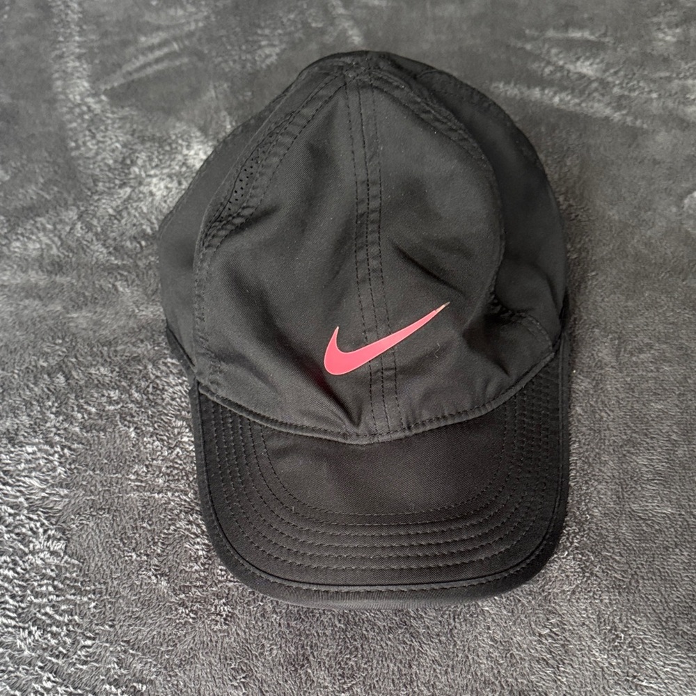 Nike Black Cap with Pink Swoosh
